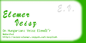 elemer veisz business card